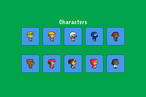 villagers vs robots run characters